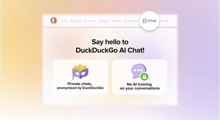 DuckDuckGo теперь позволяет анонимно общаться с AI-чатами